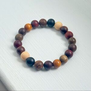 All Wood Buddha Beads Bracelet